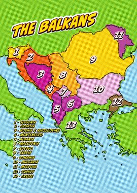 Balkan Countries Map