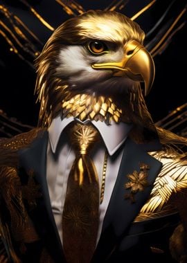 Golden Eagle in Suit