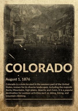 Colorado Vintage Poster