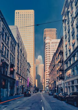 San Francisco Street with Tall Buildings