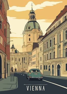 Vienna Cityscape Illustration