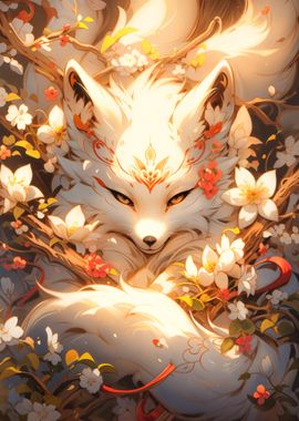 White Fox in Blossom