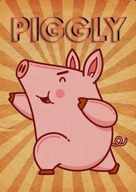 Piggly Cartoon Illustration