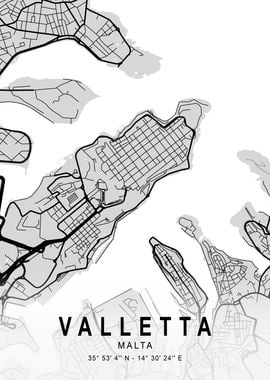 Valletta Light City Map