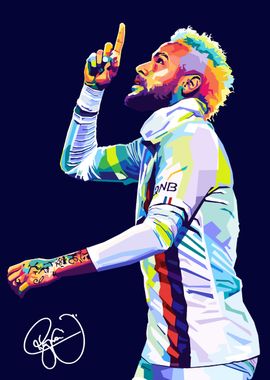 Neymar Jr Soccer Player Pop Art