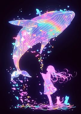 Girl and Whale Dream