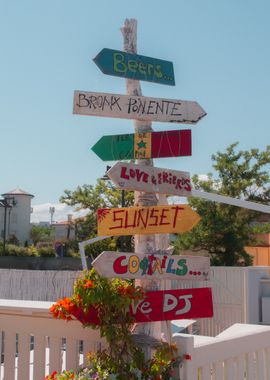 Beach Bar Signpost