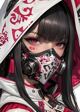 Anime Girl with Gas Mask