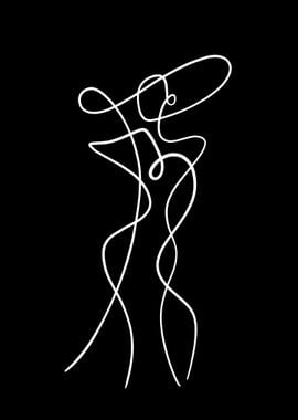 Abstract Line Art Figure