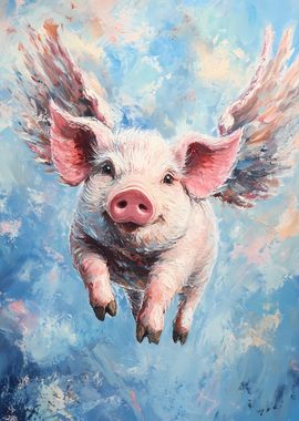 Flying Pig Painting