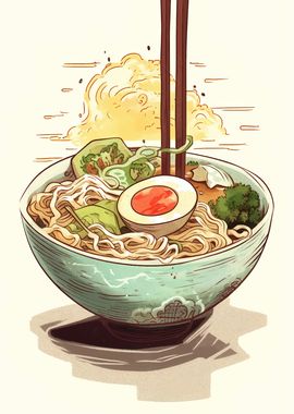 Ramen Bowl Illustration