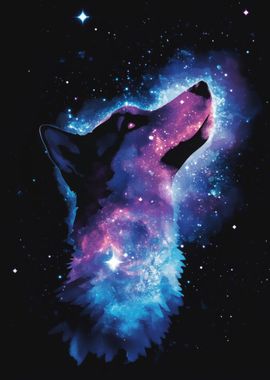 Wolf Galaxy Art