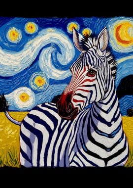 Zebra Starry Night