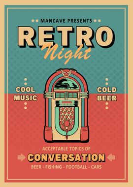 Retro Night Poster