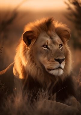 Majestic Lion Portrait