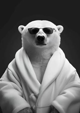 Polar Bear in Sunglasses and Robe