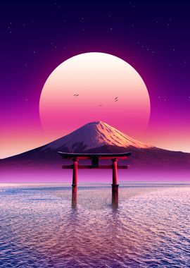 Mount Fuji &amp; Torii Gate