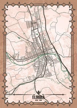 Elmira, New York Map