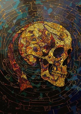 Mosaic Skull Artwork