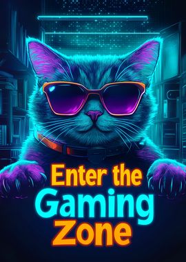 Gaming Cat Poster