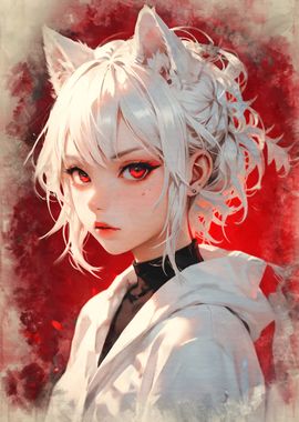 Fierce White-Haired Fox Spirit