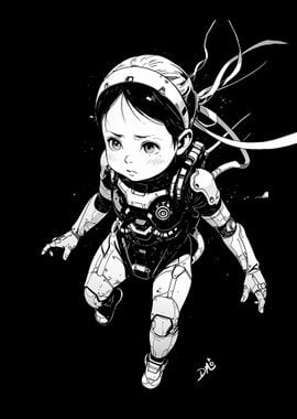 Cyberpunk Child Astronaut