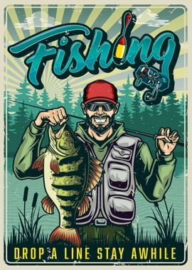 Fishing Poster - Drop a Line