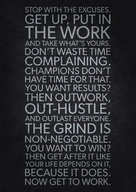 The Grind Is Non-Negotiable - Motivational