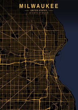 Milwaukee Golden City Map