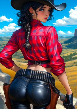 Cowgirl with Gun