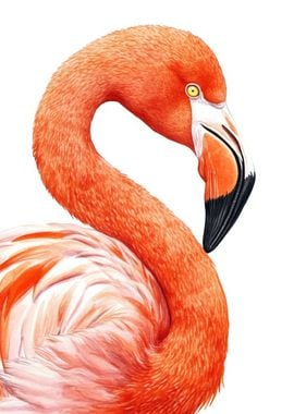 Pink Flamingo Illustration