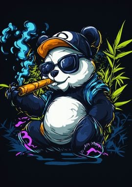 Cool Panda with Cigar