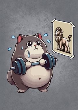 Fat Cat vs Lion - Funny Gym Motivational