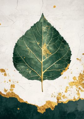 Gold Leaf Minimalist Art