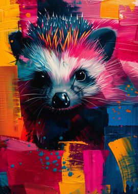 Colorful Hedgehog Painting