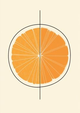 Minimalist Orange Slice