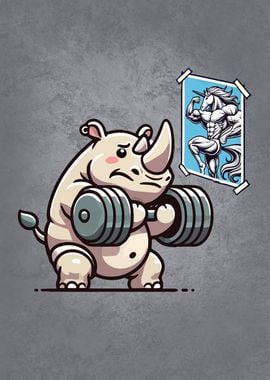 Rhino Lifting Weights vs Ripped Unicorn