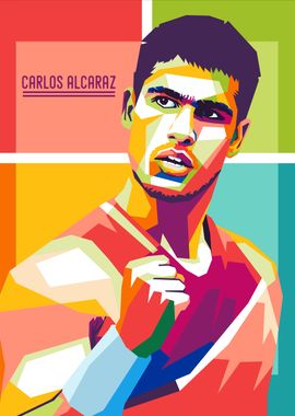 Carlos Alcaraz Pop Art Portrait