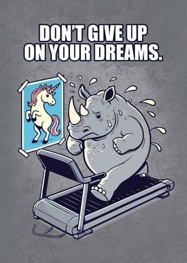 Rhino on Treadmill vs Unicorn - Funny Gym