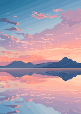 Mountain Reflection Sunset