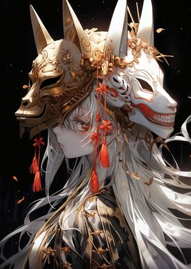 Kitsune Mask Anime Girl