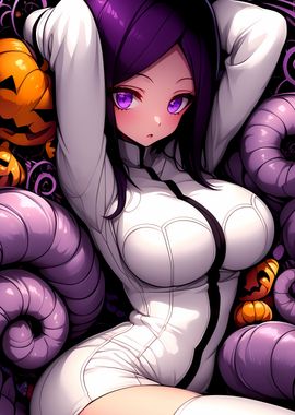 Purple-Haired Anime Girl Halloween