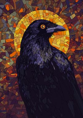 Raven Mosaic Art