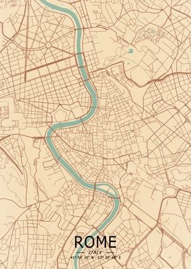 Rome Vintage Map