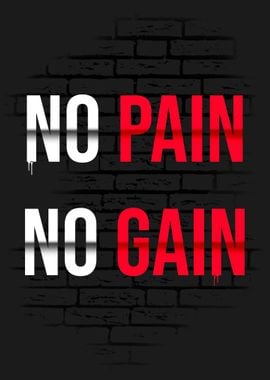 No Pain No Gain - Gym Motivation 