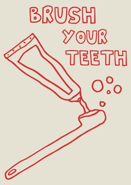 Brush Your Teeth Illustration