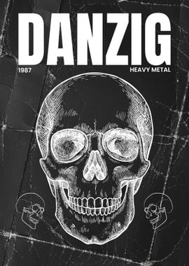 Danzig Heavy Metal Skull Poster