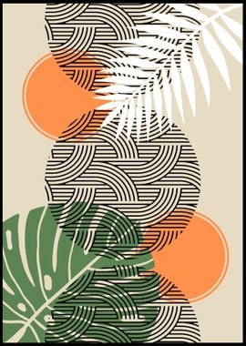 Tropical Geometric Art Print