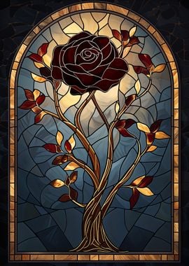 Stained Glass Rose