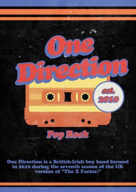 One Direction Retro Poster